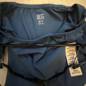 BDG strapless shirt blue